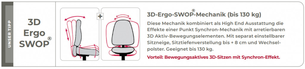 3D Ergo Swop Mechanik